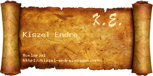 Kiszel Endre névjegykártya